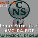 Llenar Formulario AVC 04 Caja Nacional de Salud PDF
